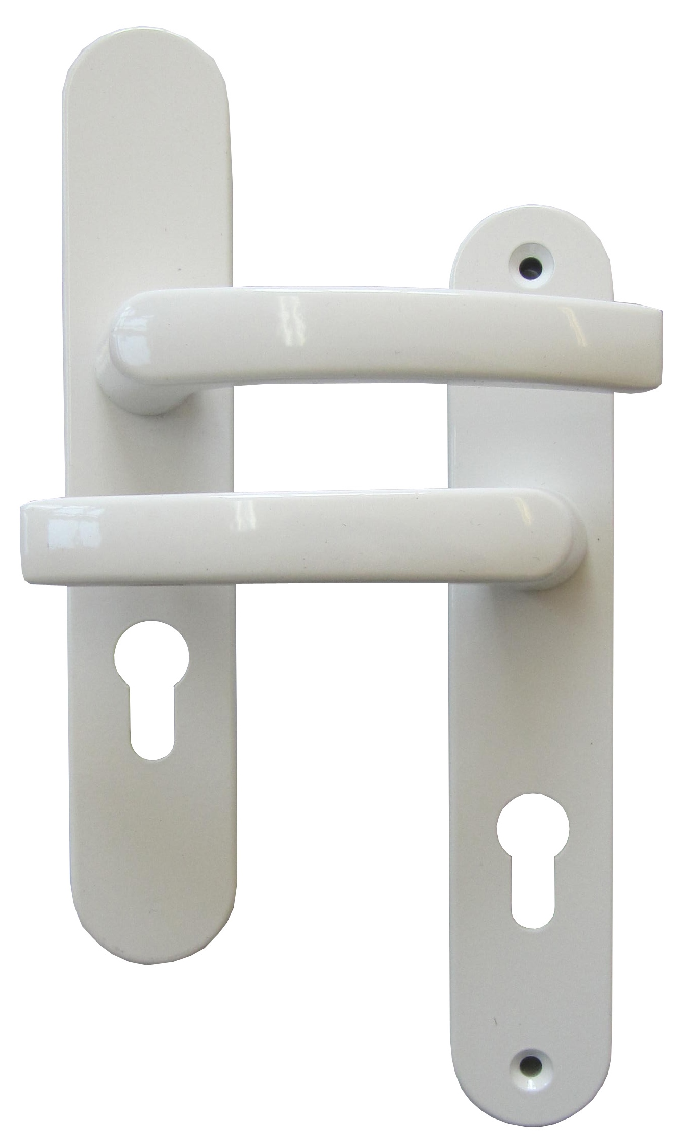 Poignées de porte à cylindre Petra entraxe 195mm Blanc - CHAINEY